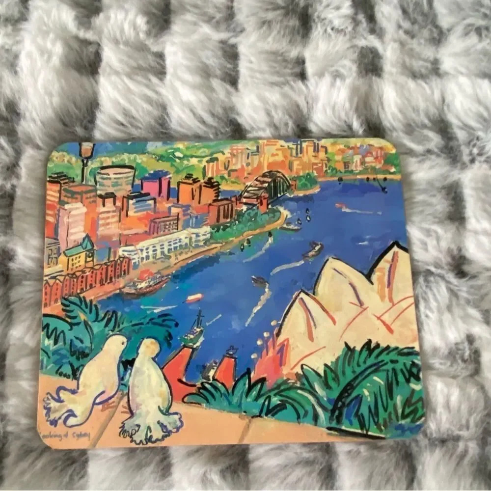 Eva Hannah Drink Coasters Set Sydney Impressions‎ Australia Souvenir Cork Backed - Picture 12 of 12